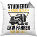 LKW Fahrer Geschenk Kissen mit Füllung 40x40 Lastkraftwagen-Fahrer Geschenkidee Lustiger Spruch Studieren Kann Jeder LKW Fahren Nur Die ELite (Grau) Grau Trendation