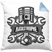 KFZ Mechaniker Kissen mit Füllung 40x40 Geschenk Spruch Männer KFZ Mechatroniker Geschenkidee Werkstatt Katastrophe (Grau) Blau Trendation