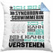 Synchronschwimmerin Geschenk Kaffee-Kissen mit Füllung 40x40 Geschenkidee für Synchronschwimmerin Ich Bin Synchronschwimmerin Ich Kann Es Dir Erklären Jedoch Nicht Für Dich Verstehen Spruch Lustig (Grau) Blau Trendation