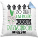 Taekwondoin Geschenk Kissen mit Füllung 40x40 Geschenkidee für Taekwondoin Geburtstag Weihnachten Spruch So Sieht Eine Richtig Coole Taekwondoin Aus (Grau) Blau Trendation