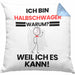 Halbschwager Geschenk Kissen mit Füllung 40x40 Lustiger Spruch Ich Bin Halbschwager Warum Weil Ich Es Kann Geschenkidee Bester Halbschwager Geburtstag (Grau) Blau Trendation