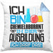 Chemielaborant Ausbildung Kissen mit Füllung 40x40 Geschenk Ich Bin Chemielaborant In Der Ausbildung Ich Darf Das Geschenkidee Spruch (Grau) Blau Trendation