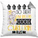 Curlerin Geschenk Kissen mit Füllung 40x40 Geschenkidee für Curlerin Geburtstag Weihnachten Spruch So Sieht Eine Richtig Coole Curlerin Aus (Grau) Grau Trendation