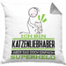 Katzenliebhaber Geschenk Kissen mit Füllung 40x40 Ich Bin Katzenliebhaber Aber Sag Doch Einfach Superheld Lustige Geschenkdiee für Katzenliebhaber (Grau) Grau Trendation