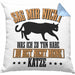 Lustige Kissen mit Füllung 40x40 für Katzenbesitzer Geschenk für Katzen-Mamas (Grau) Blau Trendation