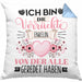 Enkelin Kissen mit Füllung 40x40 Geschenk Lustiger Spruch Geschenkidee Ich Bin Die Verrückte Enkelin Von Der Alle Geredet Haben (Grau) Blau Trendation