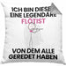 Flötist Geschenk Kissen mit Füllung 40x40 Lustige Geschenkidee Geburtstag für Flötist Ich Bin Dieser Legendäre Flötist Von Dem Alle Geredet Haben (Grau) Grau Trendation