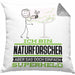 Naturforscher Geschenk Kissen mit Füllung 40x40 Ich Bin Naturforscher Aber Sag Doch Einfach Superheld Lustige Geschenkdiee für Naturforscher (Grau) Grau Trendation