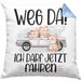 Führerschein Bestanden Geschenk Kissen mit Füllung 40x40 Bestandener Führerschein Weg Da Fahrschule (Grau) Blau Trendation