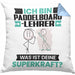 Paddelboard-Lehrer Kissen mit Füllung 40x40 Geschenk für Paddelboard-Lehrer Geburtstag Lustiger Spruch Was Ist Deine Superkraft (Grau) Blau Trendation