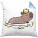 Kissen mit Füllung 40x40 mit Capybara-Motiv Geschenk für Capybara Liebhaber (Grau) Blau Trendation