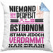 Astronom Geschenk Kissen mit Füllung 40x40 Lustige Geschenkidee für Astronom Geburtstag Niemand Ist Perfekt Aber Als Astronom Ist Man Nah Dran (Grau) Blau Trendation