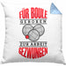Boule Kissen mit Füllung 40x40 Geschenk Boule-Spieler Geschenkidee Spruch Für Boule Geboren Zur Arbeit (Grau) Blau Trendation