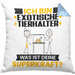 Exotische Tierhalter Kissen mit Füllung 40x40 Geschenk für Exotische Tierhalter Geburtstag Lustiger Spruch Was Ist Deine Superkraft (Grau) Blau Trendation