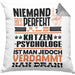 Katzenpsychologe Geschenk Kissen mit Füllung 40x40 Lustige Geschenkidee für Katzenpsychologe Geburtstag Niemand Ist Perfekt Aber Als Katzenpsychologe Ist Man Nah Dran (Grau) Grau Trendation