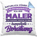 Lustige Kissen mit Füllung 40x40 für Maler Geschenk Natürlich führe Ich Selbstgespräche (Grau) Blau Trendation