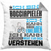 Bocciapieler Geschenk Kaffee-Kissen mit Füllung 40x40 Geschenkidee für Bocciapieler Ich Bin Bocciapieler Ich Kann Es Dir Erklären Jedoch Nicht Für Dich Verstehen Spruch Lustig (Grau) Grau Trendation