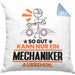 Mechaniker Geschenk Kissen mit Füllung 40x40 So Gut Kann Nur Ein Mechaniker Aussehen Geschenkidee (Grau) Blau Trendation