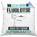 Fluglotse Kissen mit Füllung 40x40 Geschenk für Fluglotse Geburtstag Lustiger Spruch Was Ist Deine Superkraft (Grau) Blau Trendation