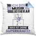 Musikbibliothekar Kissen mit Füllung 40x40 Geschenk für Musikbibliothekar Geburtstag Lustiger Spruch Was Ist Deine Superkraft (Grau) Blau Trendation
