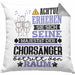 Chorsänger Geschenk Kissen mit Füllung 40x40 Lustiger Spruch Erheben Sie Sich Der Chorsänger Betritt den Raum (Grau) Grau Trendation