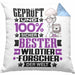 Wildtierforscher Geschenk Lustiger Spruch für Wildtierforscher Geschenkidee Bester Wildtierforscher Der WeltKissen mit Füllung 40x40 (Grau) Blau Trendation