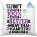 Muay-Thai-Kämpfer Geschenk Lustiger Spruch für Muay-Thai-Kämpfer Geschenkidee Bester Muay-Thai-Kämpfer Der WeltKissen mit Füllung 40x40 (Grau) Blau Trendation