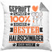 Halbschwager Geschenk Lustiger Spruch für Halbschwager Geschenkidee Bester Halbschwager Der WeltKissen mit Füllung 40x40 (Grau) Grau Trendation