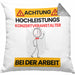 Konzertveranstalter Kissen mit Füllung 40x40 Geschenk Lustiger Spruch Geschenkidee für Konzertveranstalter Achtung Hochleistungs Konzertveranstalter Bei Der Arbeit (Grau) Grau Trendation
