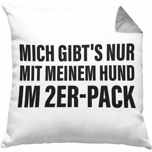 Lustige Kissen mit Füllung 40x40 für Hundeliebhaber mit Sprüchen für Frauen Kollegin Lustig (Grau) Grau Trendation