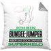 Bungee-Jumper Geschenk Kissen mit Füllung 40x40 Ich Bin Bungee-Jumper Aber Sag Doch Einfach Superheld Lustige Geschenkdiee für Bungee-Jumper (Grau) Grau Trendation