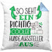 Hundeaussteller Kissen mit Füllung 40x40 So Sieht Ein Richtig Cooler Hundeaussteller Aus Geschenk Lustiger Spruch Geschenkidee (Grau) Blau Trendation