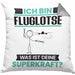 Fluglotse Kissen mit Füllung 40x40 Geschenk für Fluglotse Geburtstag Lustiger Spruch Was Ist Deine Superkraft (Grau) Grau Trendation