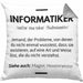 Informatiker Kissen mit Füllung 40x40 Geschenk Programmierer Gadget Lustig Geschenkidee Männer Zubehör Informatiklehrer IT (Grau) Grau Trendation