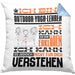 Outdoor-Yoga-Lehrer Geschenk Kaffee-Kissen mit Füllung 40x40 Geschenkidee für Outdoor-Yoga-Lehrer Ich Bin Outdoor-Yoga-Lehrer Ich Kann Es Dir Erklären Jedoch Nicht Für Dich Verstehen Spruch Lustig (Grau) Blau Trendation