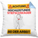 Stiefschwager Kissen mit Füllung 40x40 Geschenk Lustiger Spruch Geschenkidee für Stiefschwager Achtung Hochleistungs Stiefschwager Bei Der Arbeit (Grau) Blau Trendation
