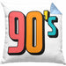 90er Jahre Kissen mit Füllung 40x40 "90's" - Retro Geschenk für Nostalgiker (Grau) Blau Trendation