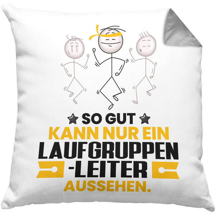 Laufgruppenleiter Geschenk Kissen mit Füllung 40x40 So Gut Kann Nur Ein Laufgruppenleiter Aussehen Geschenkidee (Grau) Grau Trendation