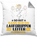 Laufgruppenleiter Geschenk Kissen mit Füllung 40x40 So Gut Kann Nur Ein Laufgruppenleiter Aussehen Geschenkidee (Grau) Grau Trendation