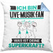 Live-Musik-Fan Kissen mit Füllung 40x40 Geschenk für Live-Musik-Fan Geburtstag Lustiger Spruch Was Ist Deine Superkraft (Grau) Blau Trendation