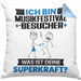 Musikfestival-Besucher Kissen mit Füllung 40x40 Geschenk für Musikfestival-Besucher Geburtstag Lustiger Spruch Was Ist Deine Superkraft (Grau) Blau Trendation