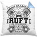 KFZ Mechaniker Kissen mit Füllung 40x40 Geschenk Spruch Männer KFZ Mechatroniker Geschenkidee Werkstatt Die Garage Ruft (Grau) Blau Trendation