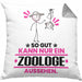 Zoologe Geschenk Kissen mit Füllung 40x40 So Gut Kann Nur Ein Zoologe Aussehen Geschenkidee (Grau) Grau Trendation