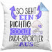 So Sieht Ein Richtig Cooler Para-Sportler Aus Geschenk Kissen mit Füllung 40x40 Lustiger Spruch Geschenkidee (Grau) Blau Trendation