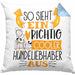 Hundeliebhaber Kissen mit Füllung 40x40 So Sieht Ein Richtig Cooler Hundeliebhaber Aus Geschenk Lustiger Spruch Geschenkidee (Grau) Blau Trendation