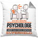 Psychologe Geschenk Kissen mit Füllung 40x40 Ich Bin Psychologe Aber Sag Doch Einfach Superheld Lustige Geschenkdiee für Psychologe (Grau) Grau Trendation