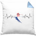 Kroatische Flagge Kissen mit Füllung 40x40 Geschenk Herzschlag Kroatien (Grau) Blau Trendation