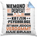 Katzenpsychologe Geschenk Kissen mit Füllung 40x40 Lustige Geschenkidee für Katzenpsychologe Geburtstag Niemand Ist Perfekt Aber Als Katzenpsychologe Ist Man Nah Dran (Grau) Blau Trendation