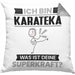 Karateka Kissen mit Füllung 40x40 Geschenk für Karateka Geburtstag Lustiger Spruch Was Ist Deine Superkraft (Grau) Grau Trendation