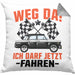 Führerschein Bestanden Geschenk Kissen mit Füllung 40x40 Bestandener Führerschein Weg Da Ich Darf Jetzt Fahren Fahrschule (Grau) Grau Trendation